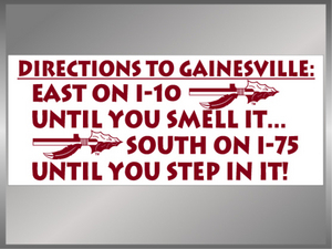 FSU: Directions to G'ville